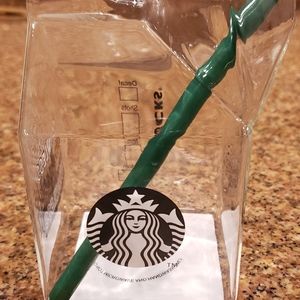 NWT Starbucks Milk Carton Glass